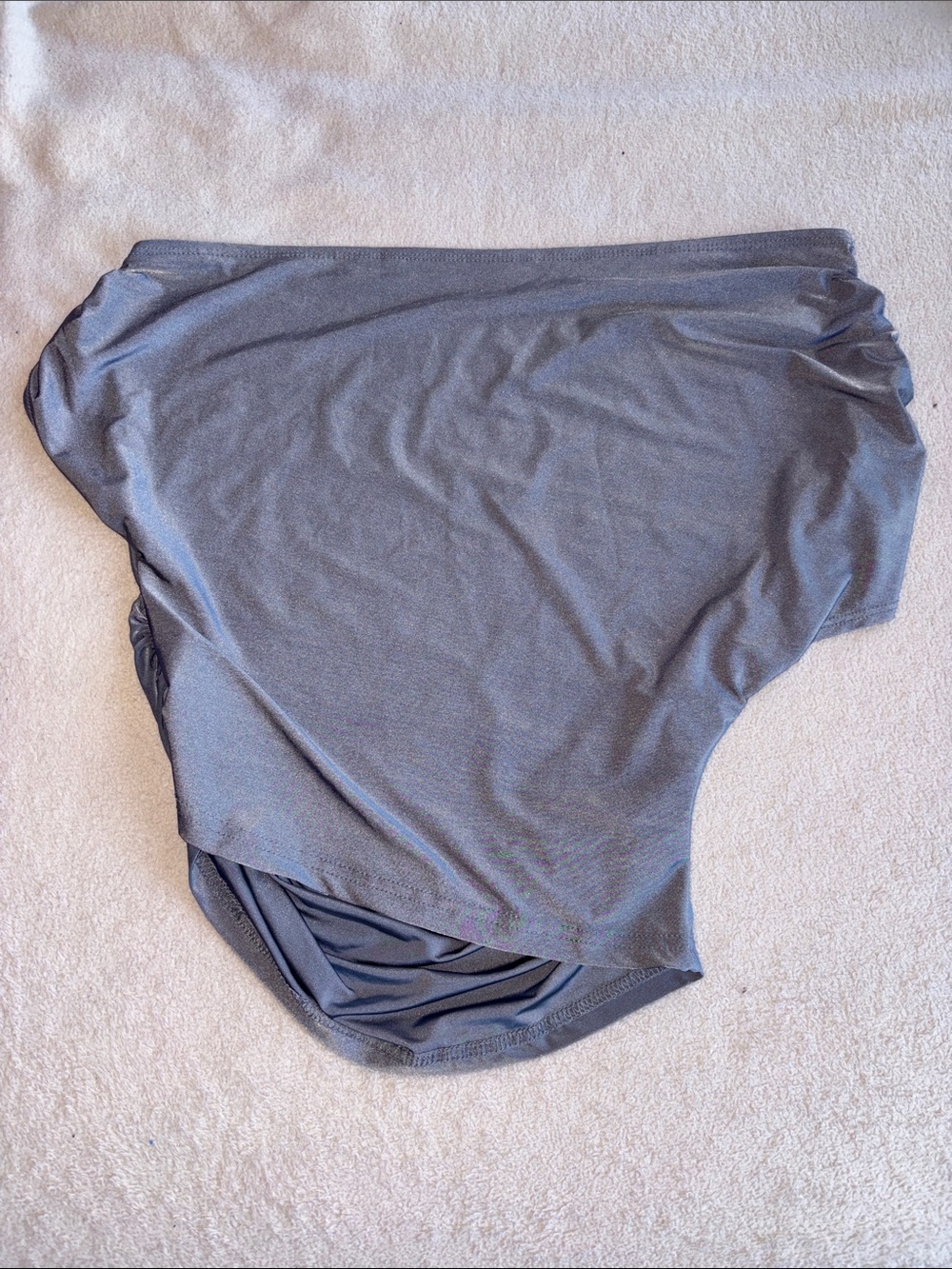 Charcoal Off-Shoulder Ruched Top - Picture 2 of 3